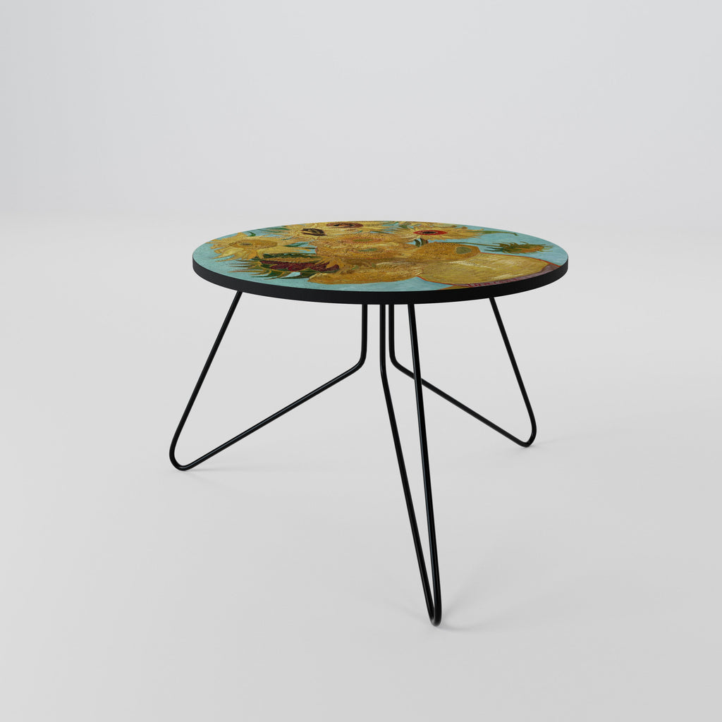 VASE AVEC DOUZE TOURNESOLS Table Basse 60