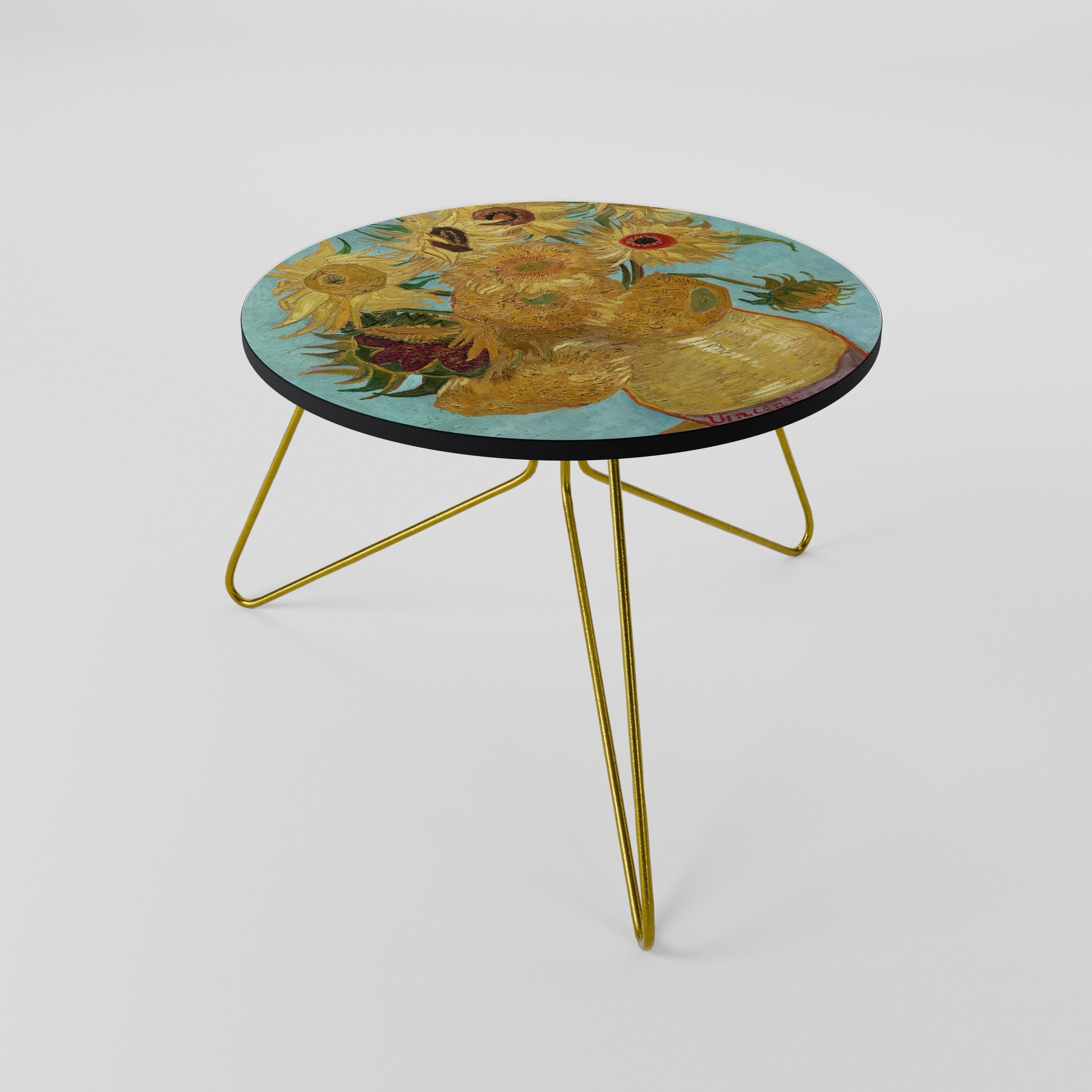 VASE AVEC DOUZE TOURNESOLS Table Basse 60