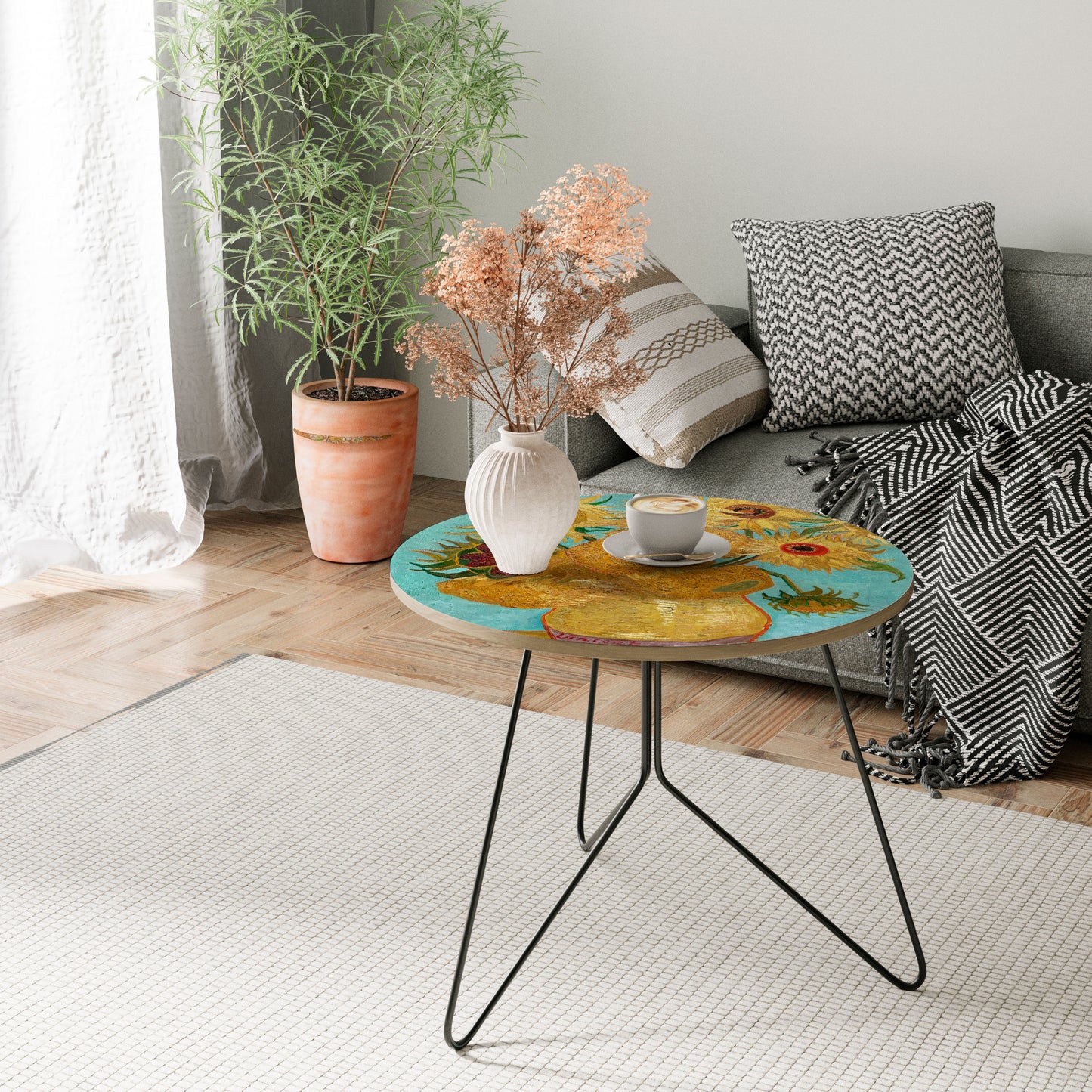 VASE WITH TWELVE SUNFLOWERS Coffee Table