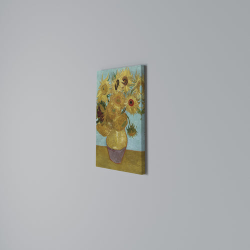 VASE WITH TWELVE SUNFLOWERS Vertical Canvas Print