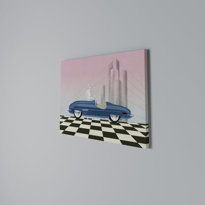 BLUE ROADSTER Horizontal Canvas Print