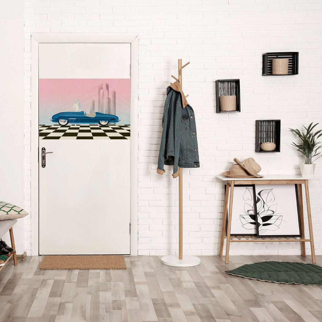 Affiche horizontale autocollante BLUE ROADSTER