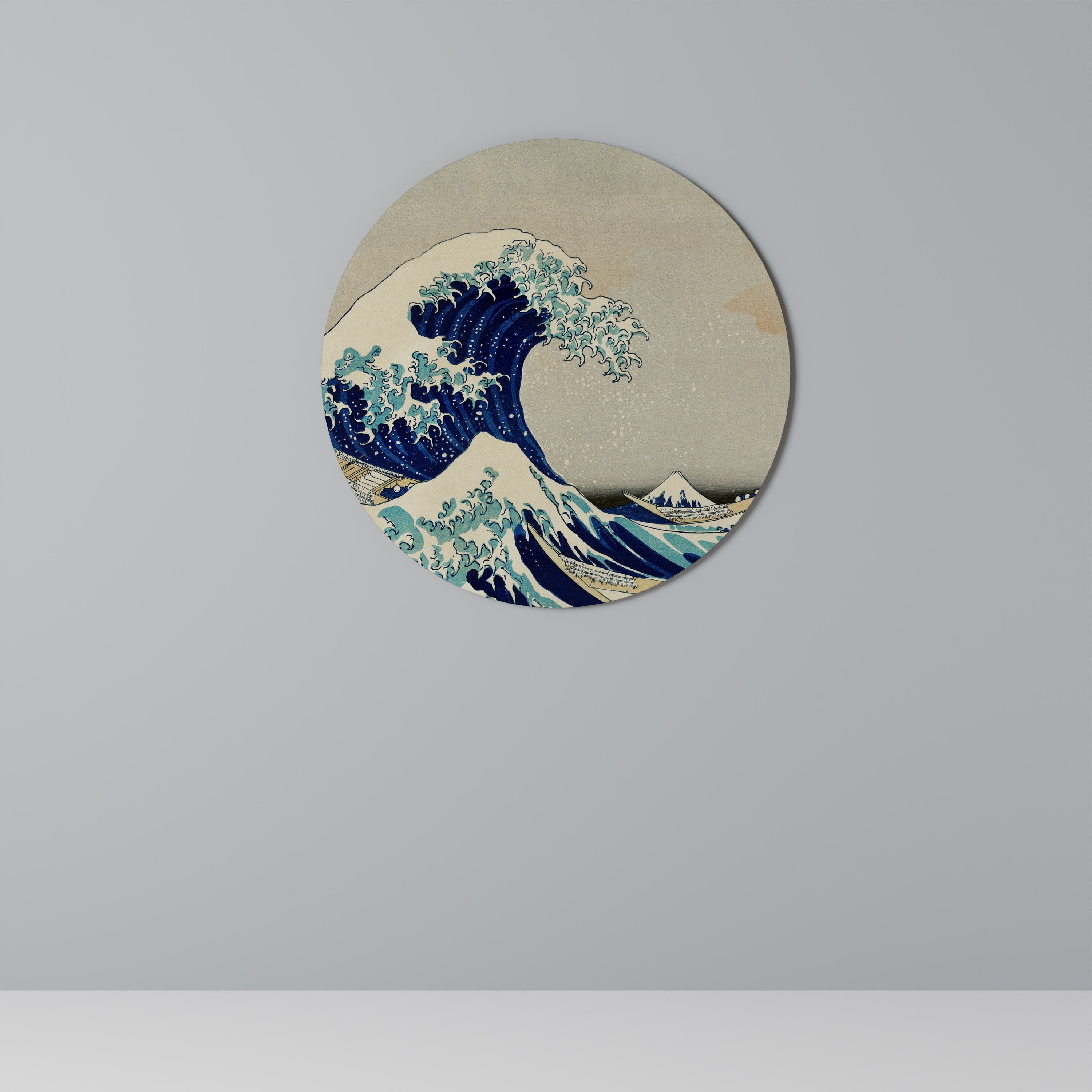 LA GRANDE VAGUE Art mural rond