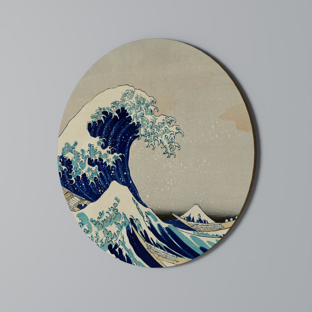 LA GRANDE VAGUE Art mural rond
