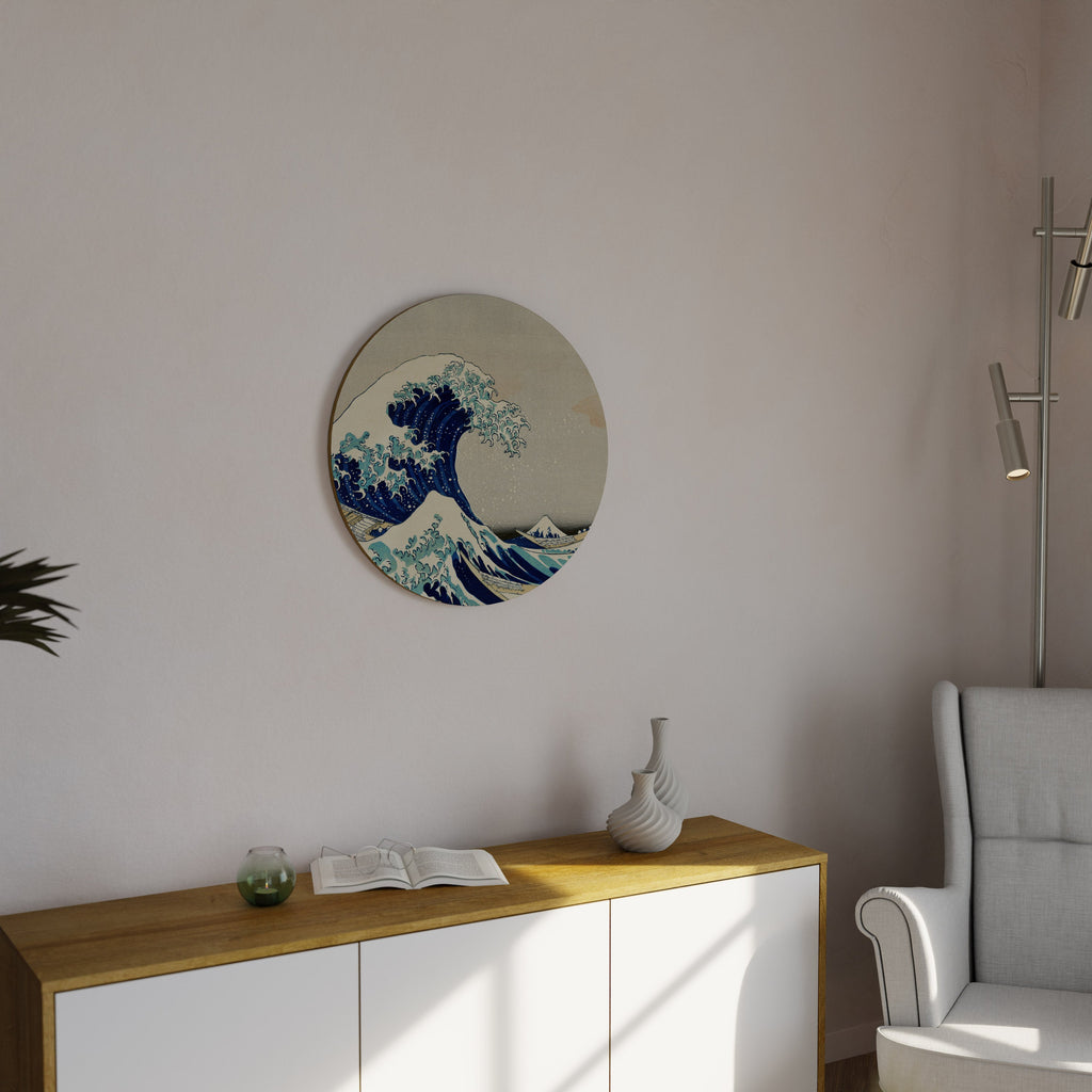 LA GRANDE VAGUE Art mural rond