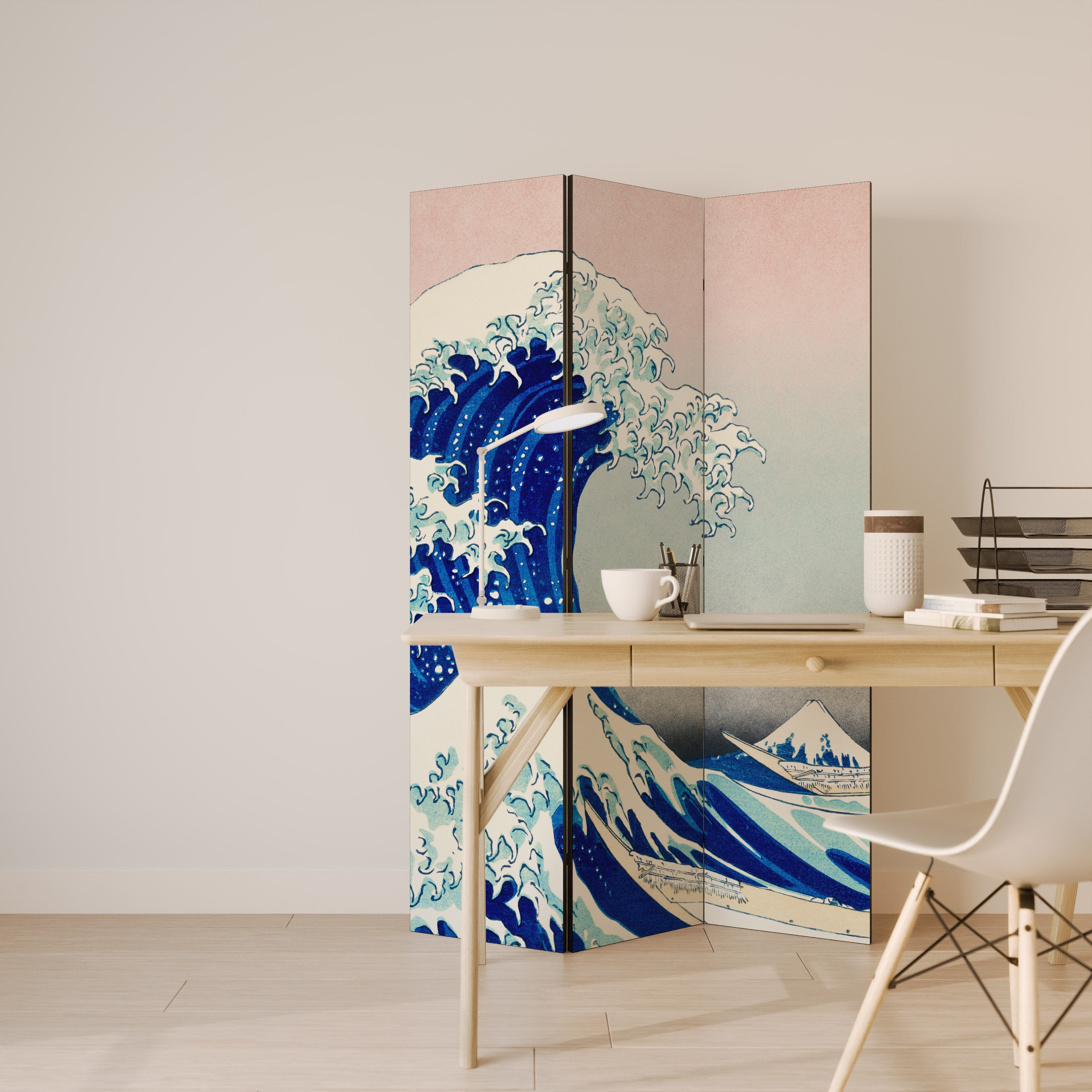 THE GREAT WAVE 3-Panel Room Divider