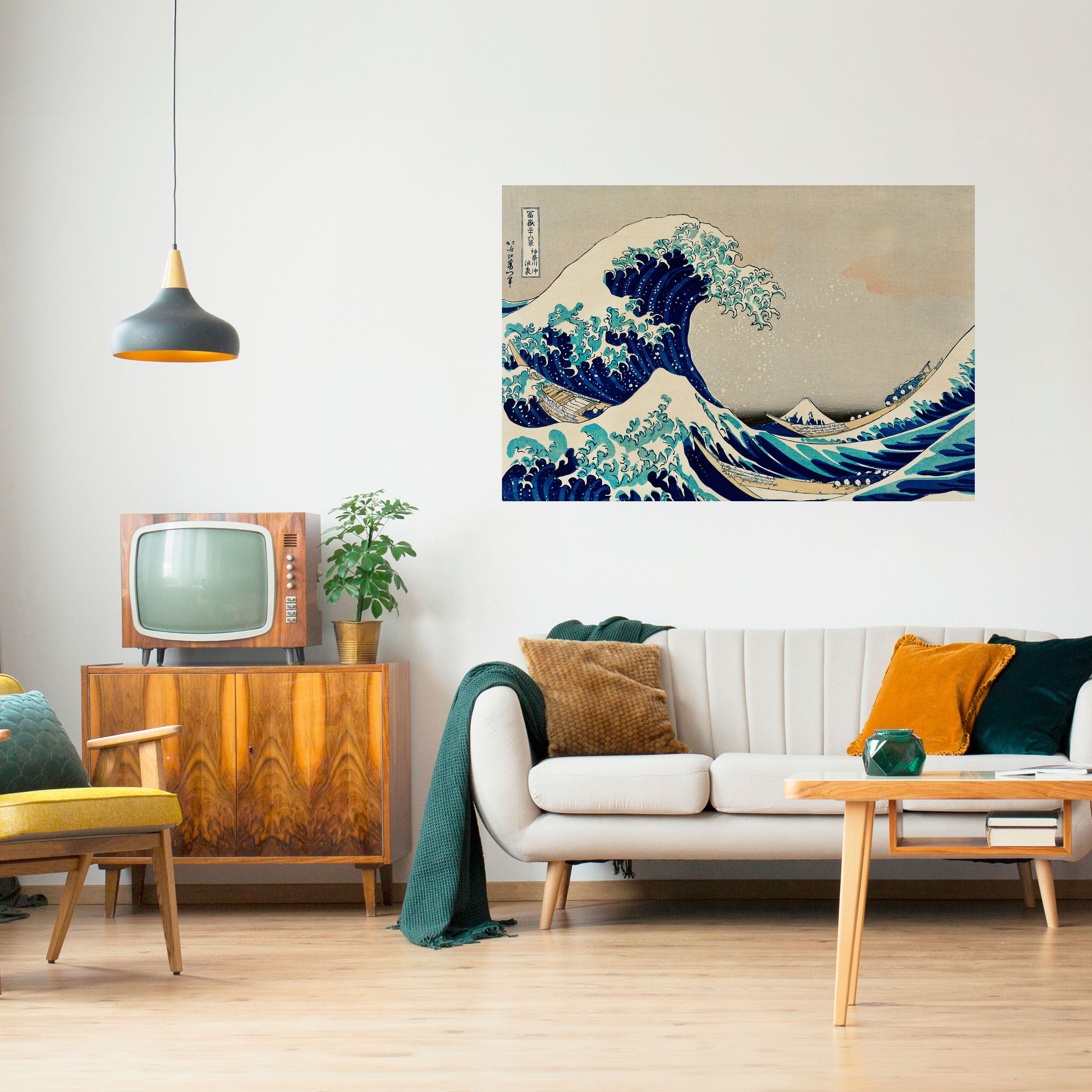 Affiche horizontale autocollante LA GRANDE VAGUE