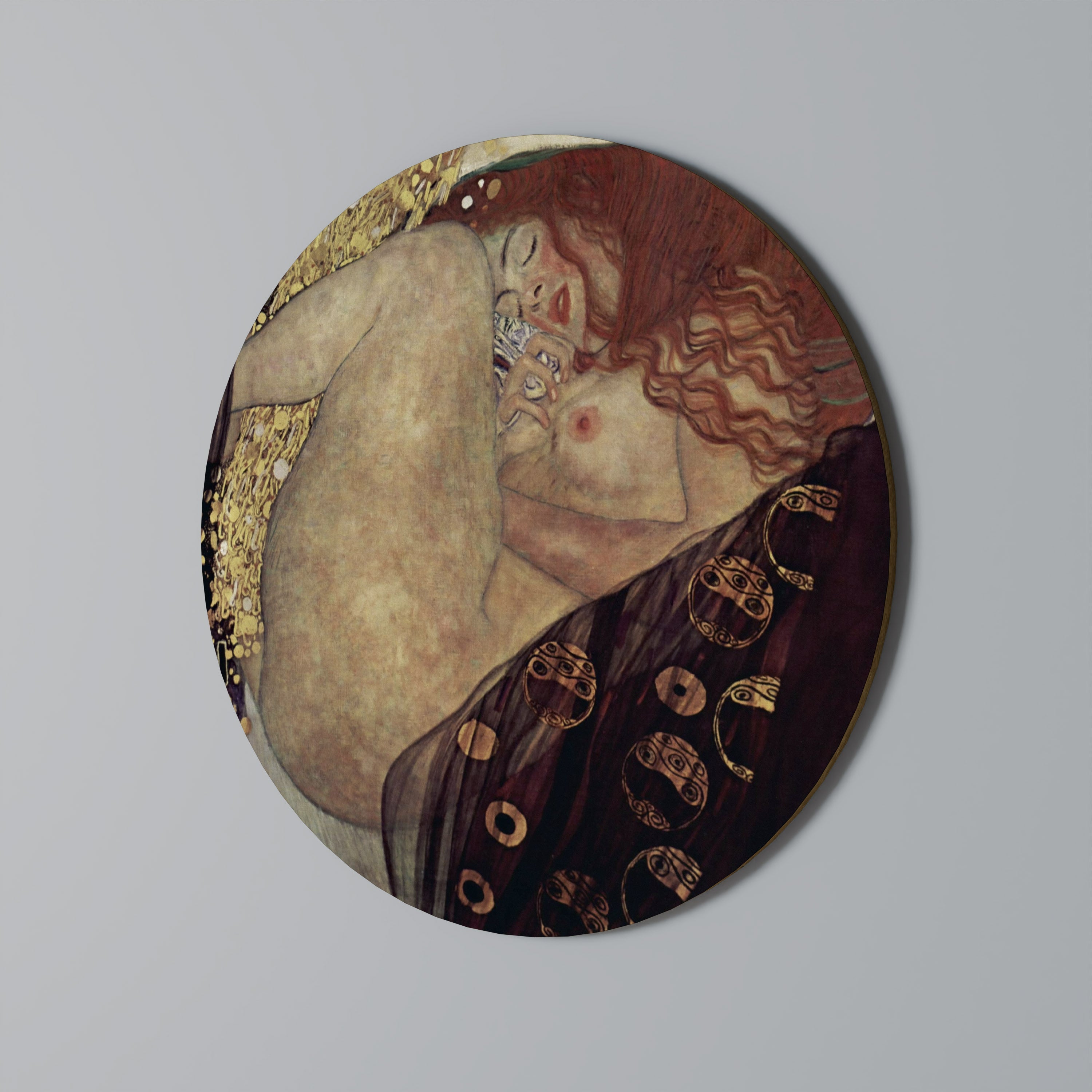 DANAE DE KLIMT Art mural rond