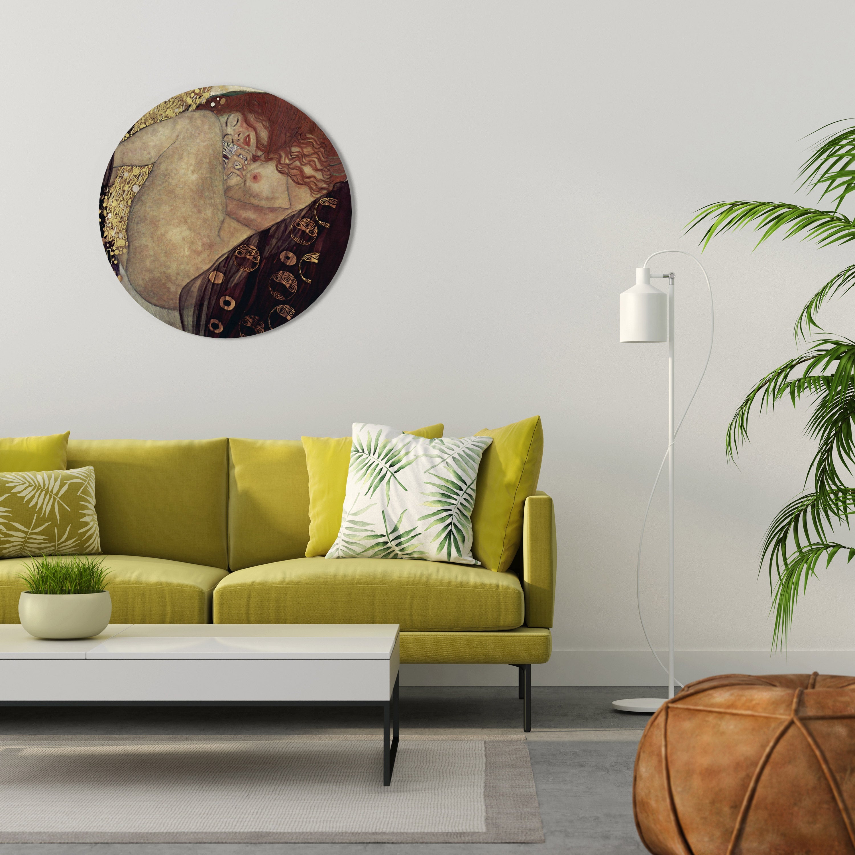 DANAE DE KLIMT Art mural rond