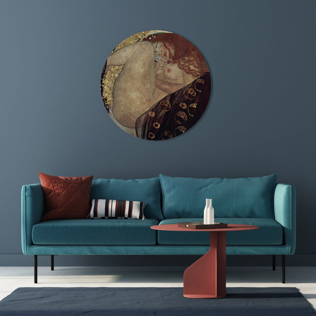 DANAE DE KLIMT Art mural rond