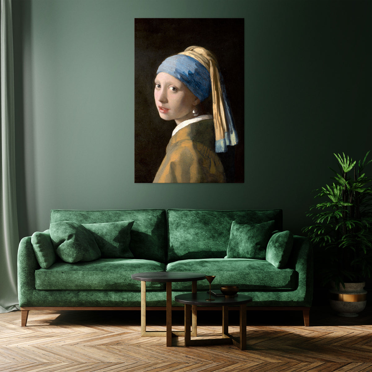 GIRL WITH A PEARL EARING Vertical Canvas Print