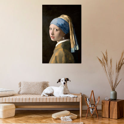 GIRL WITH A PEARL EARING Vertical Canvas Print