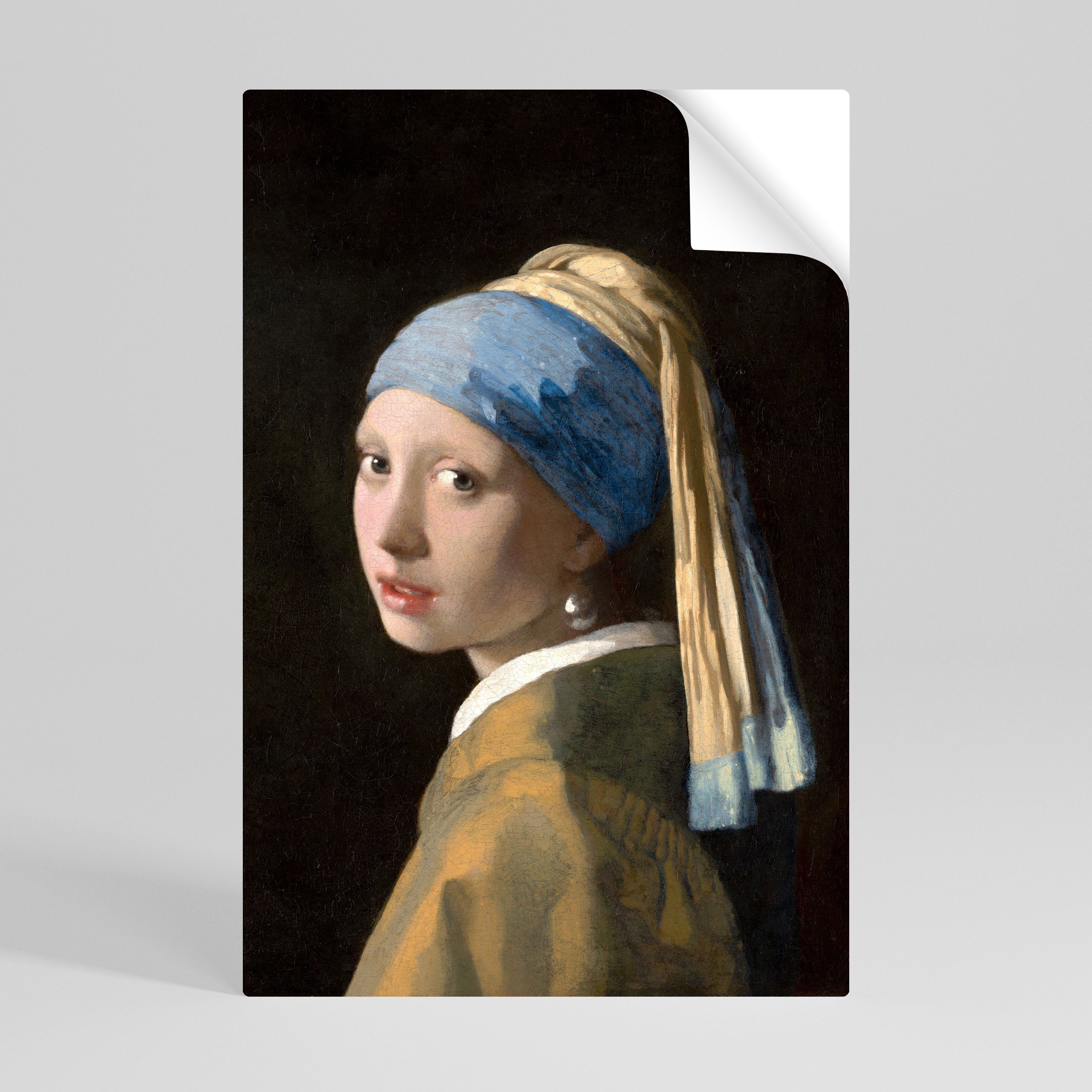 Affiche verticale autocollante « FILLE À LA PERLE »