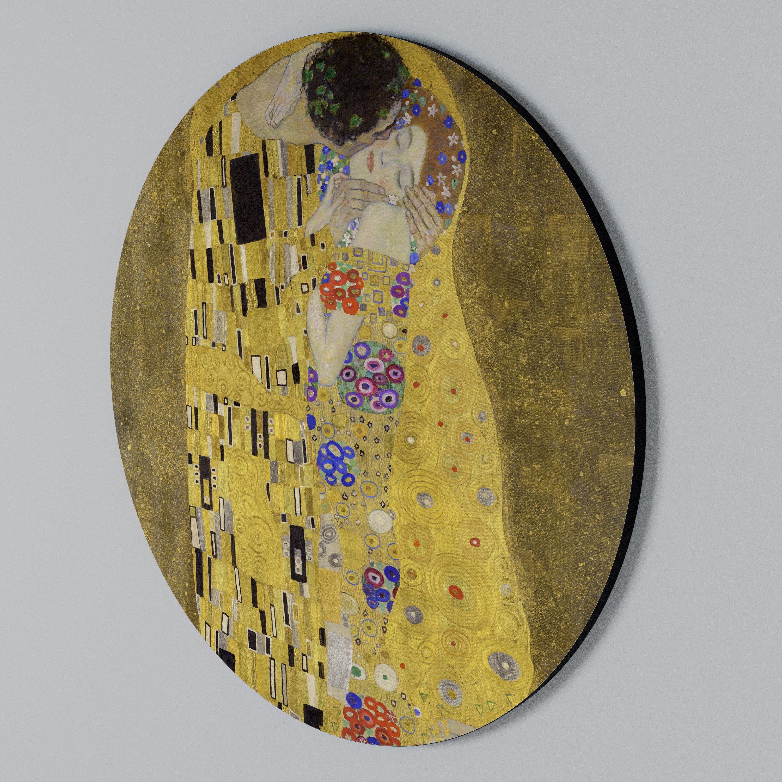 THE KISS Round Wall Art