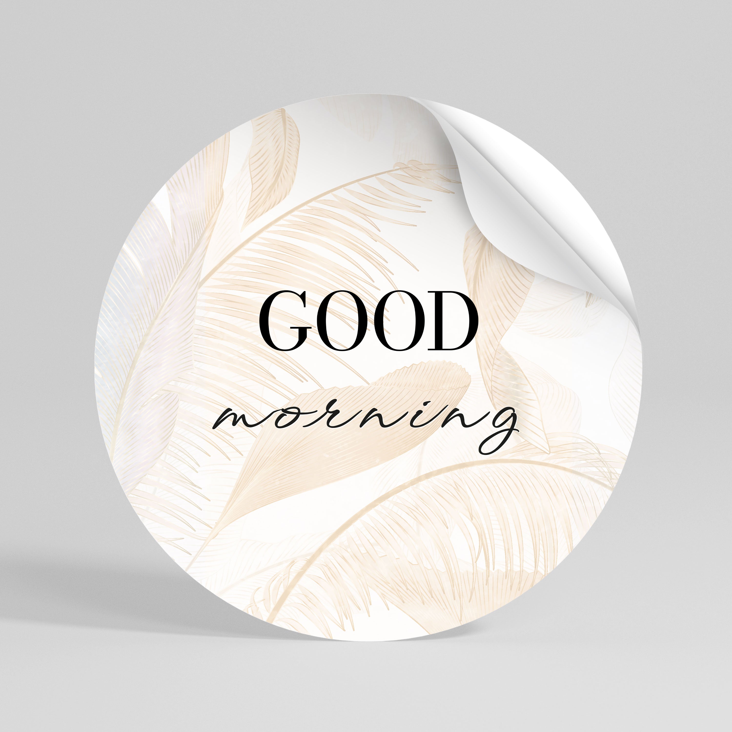 MORNING MIST MAGIC Peel and Stick Round Sticker