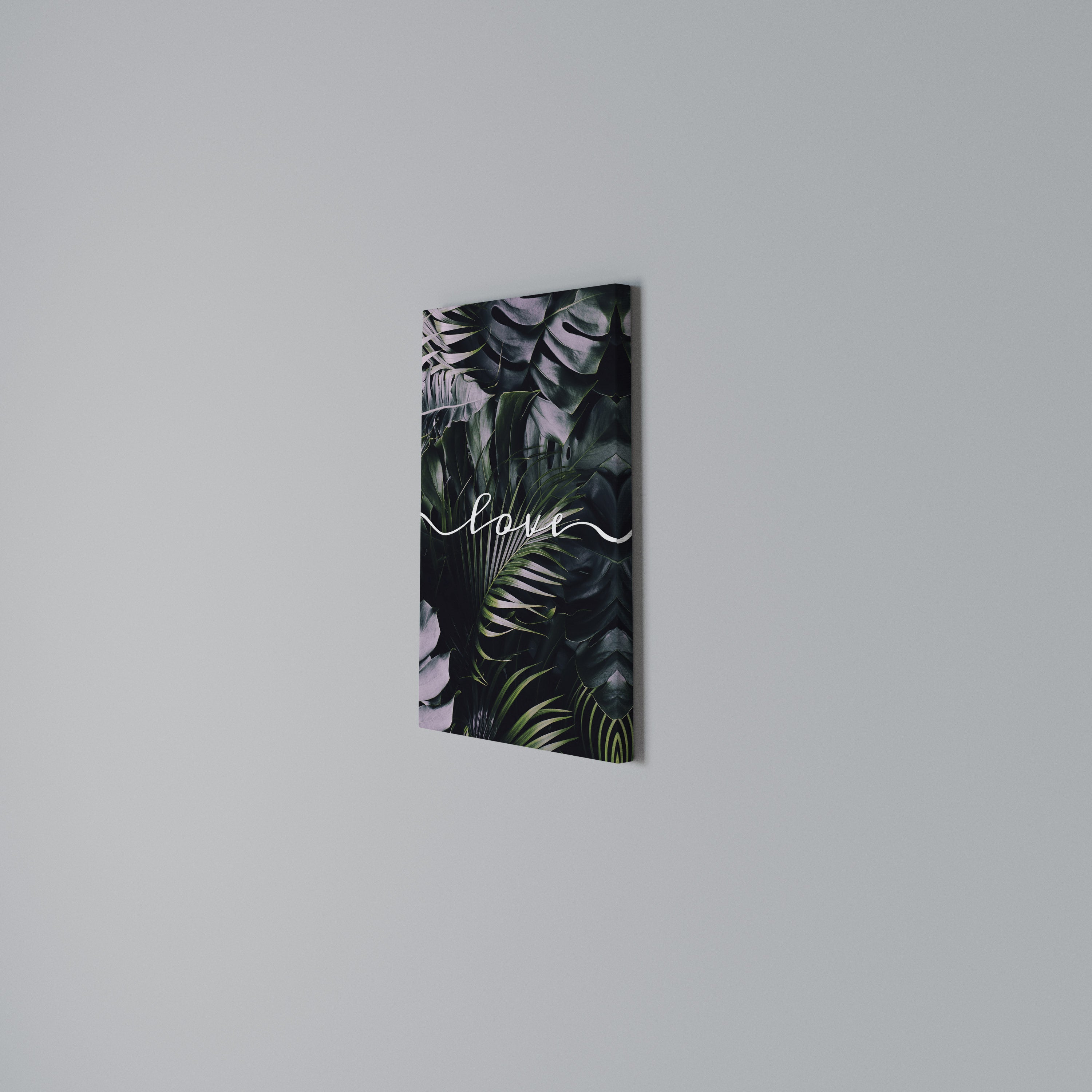 LOVE IN LEAVES Vertical Canvas Print