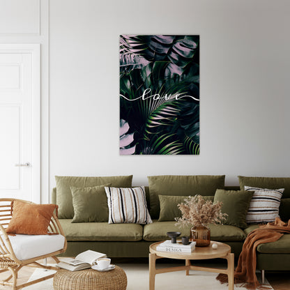 LOVE IN LEAVES Vertical Canvas Print