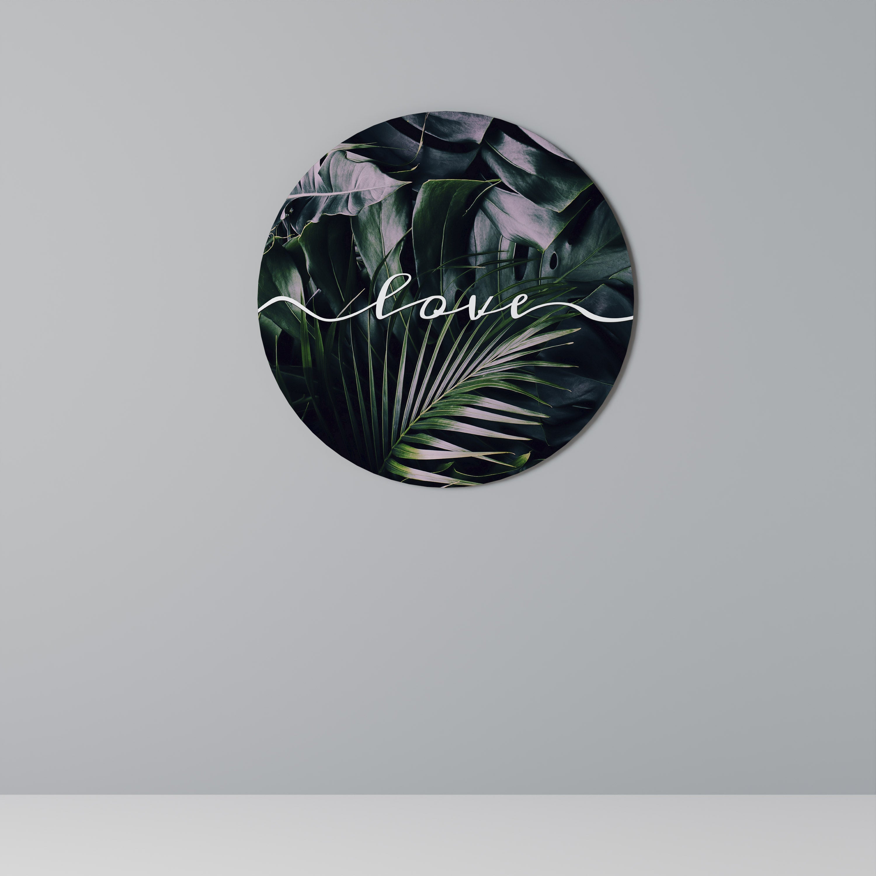 Décoration murale ronde LOVE IN LEAVES