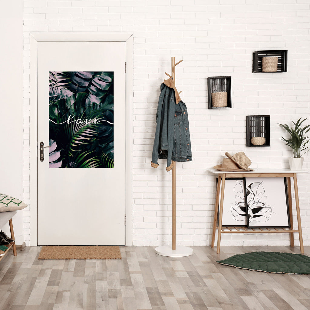Affiche verticale autocollante LOVE IN LEAVES