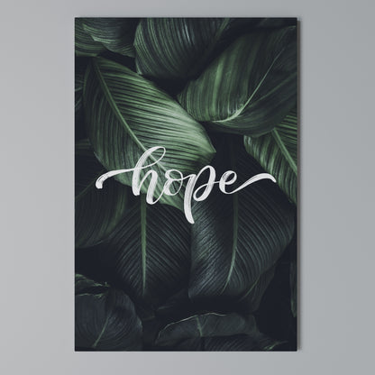 GREEN WHISPERS OF HOPE Vertical Canvas Print