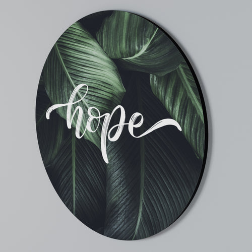 GREEN WHISPERS OF HOPE Round Wall Art