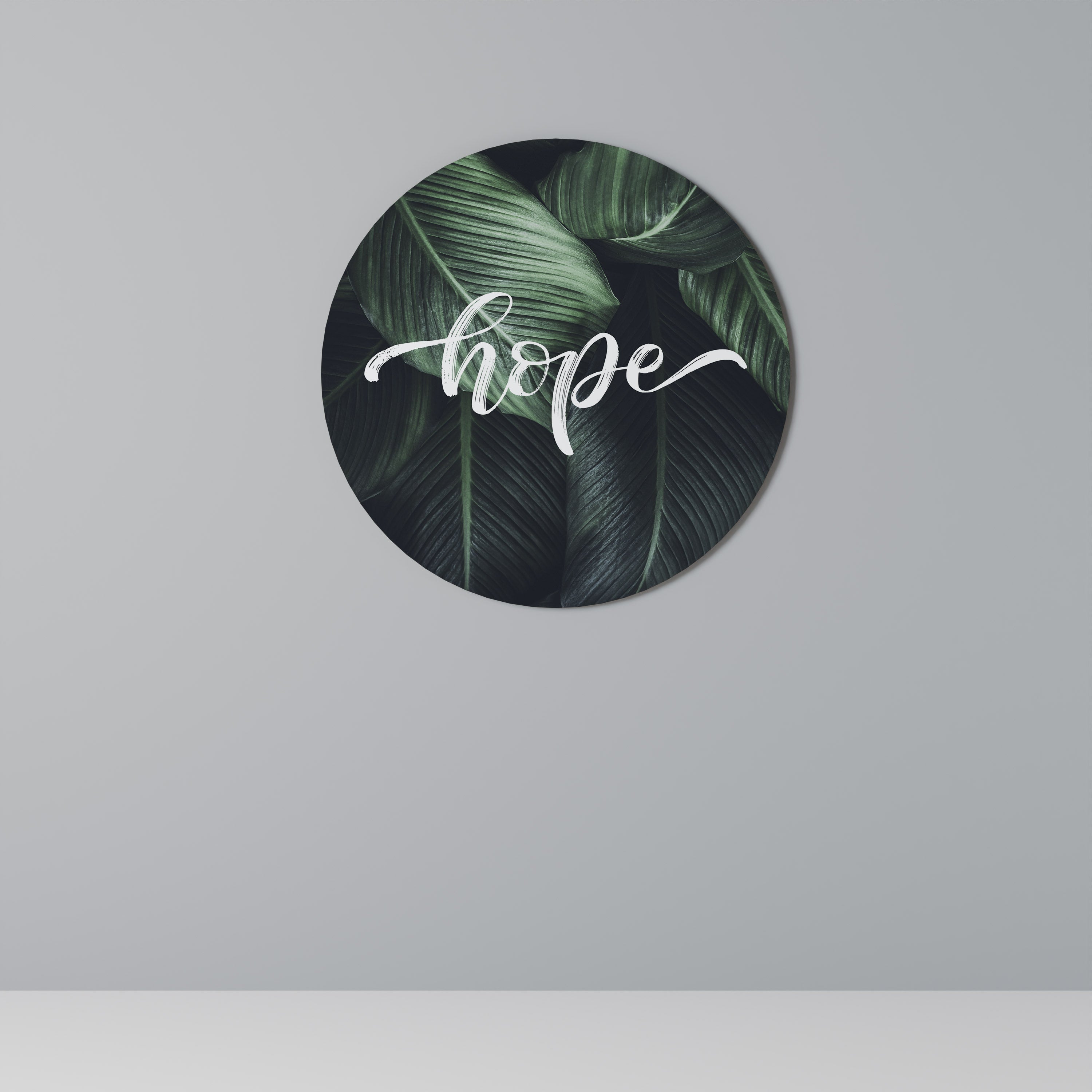 Murmures verts d'espoir Décoration murale ronde