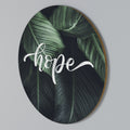 GREEN WHISPERS OF HOPE Round Wall Art