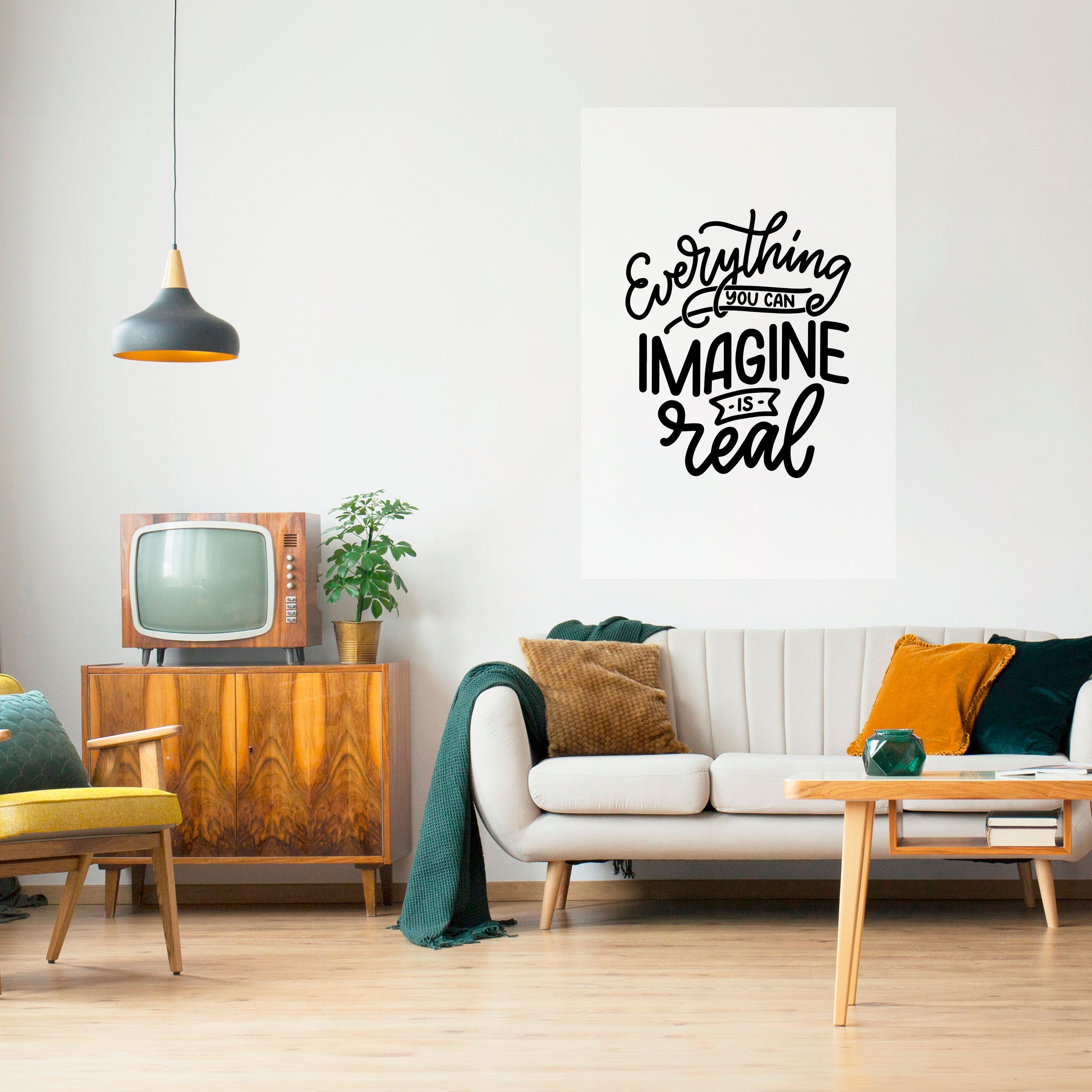 LES RÊVES DEVIENNENT RÉALITÉ Affiche verticale autocollante