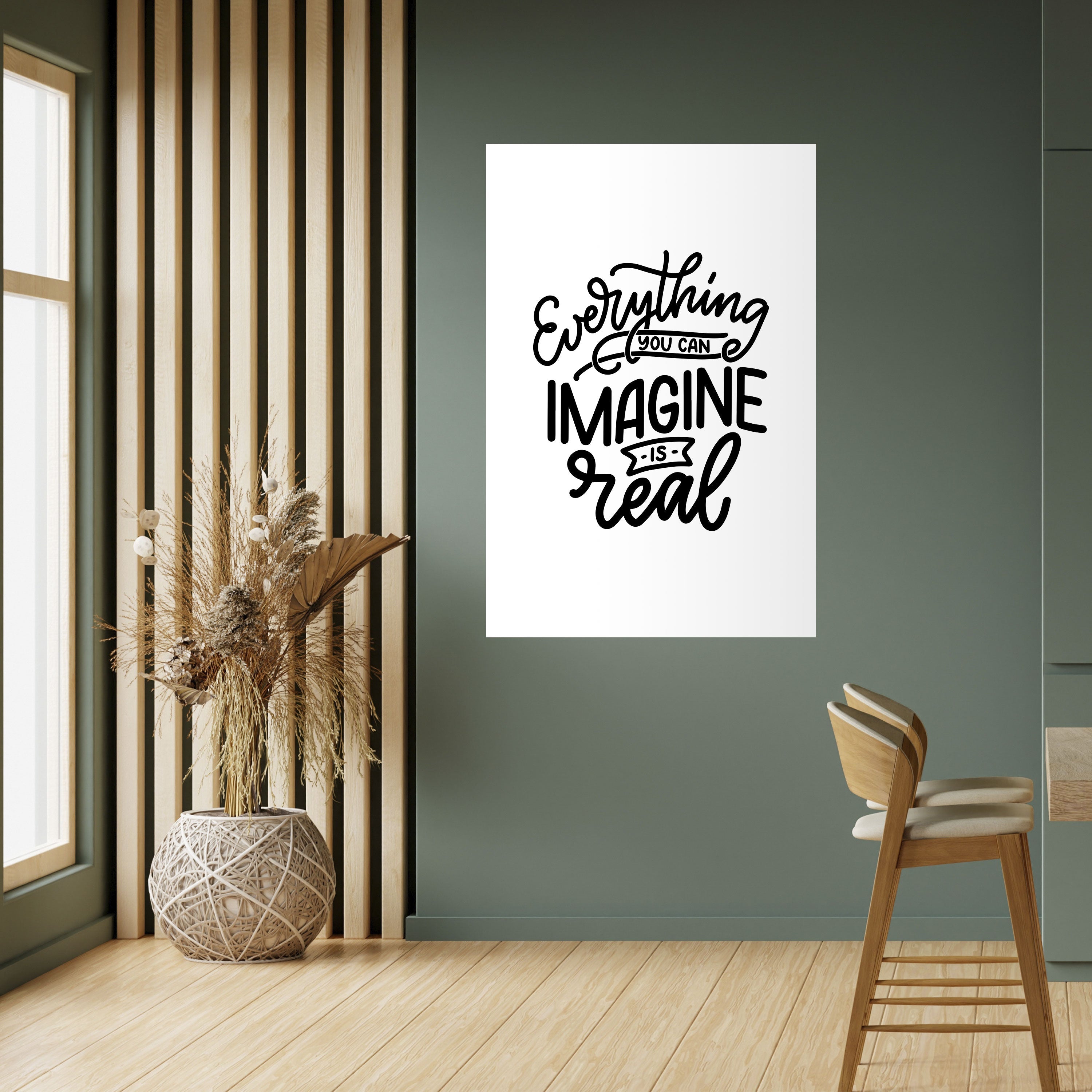 LES RÊVES DEVIENNENT RÉALITÉ Affiche verticale autocollante