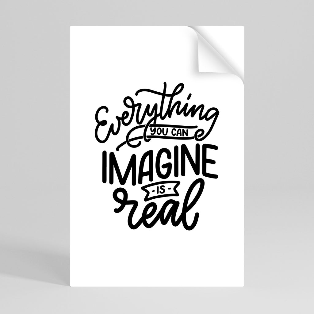 LES RÊVES DEVIENNENT RÉALITÉ Affiche verticale autocollante