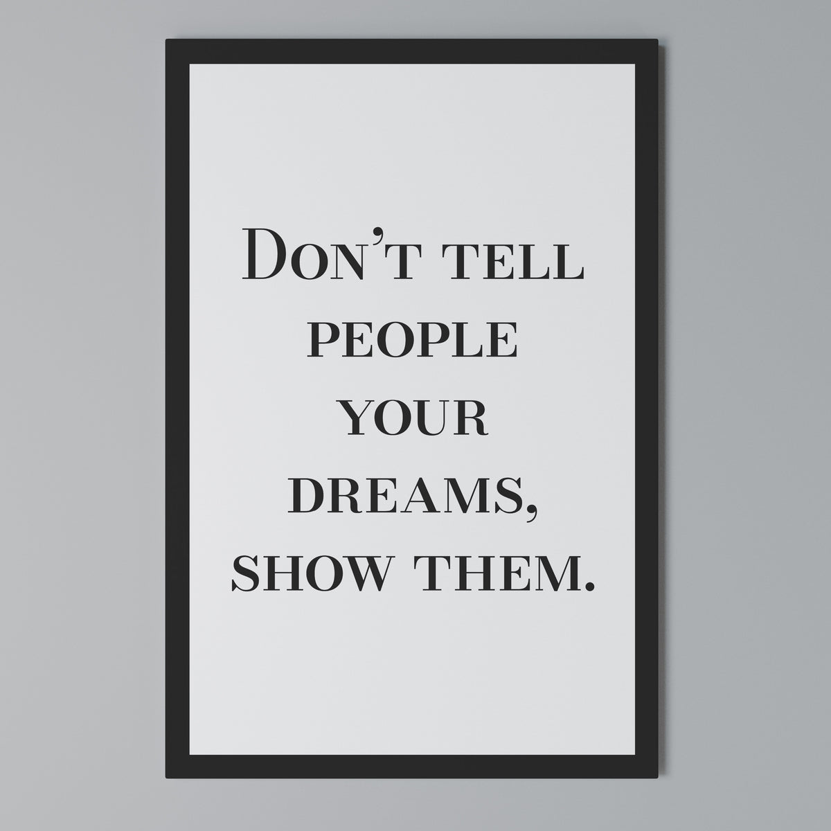 DREAMS IN ACTION Vertical Canvas Print