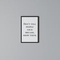 DREAMS IN ACTION Vertical Canvas Print