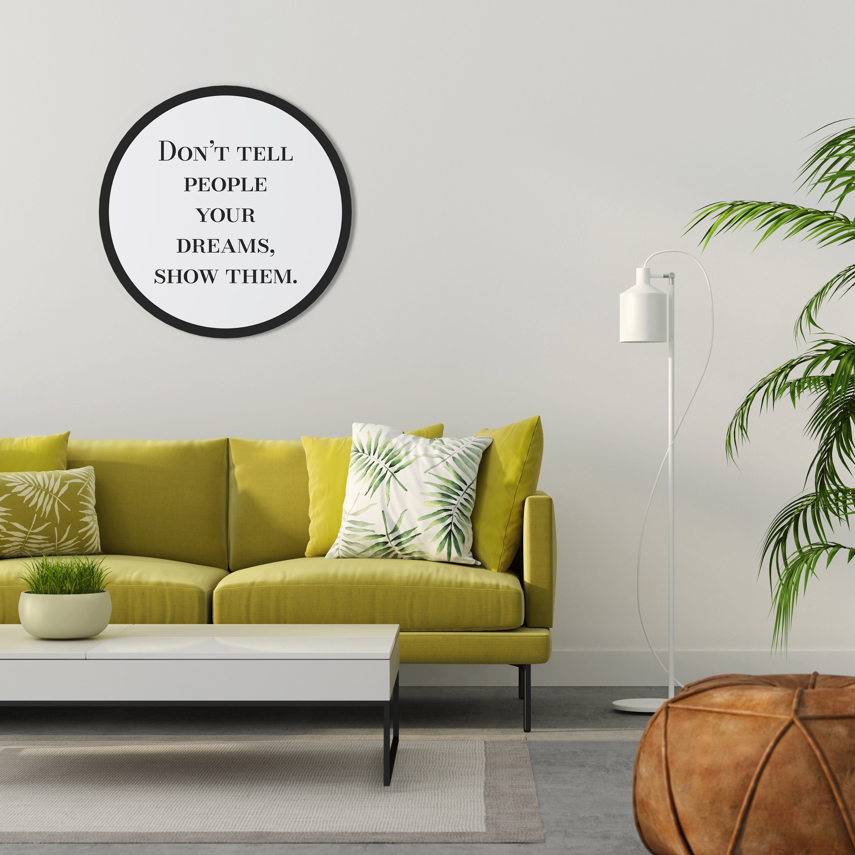 RÊVES EN ACTION Art mural rond