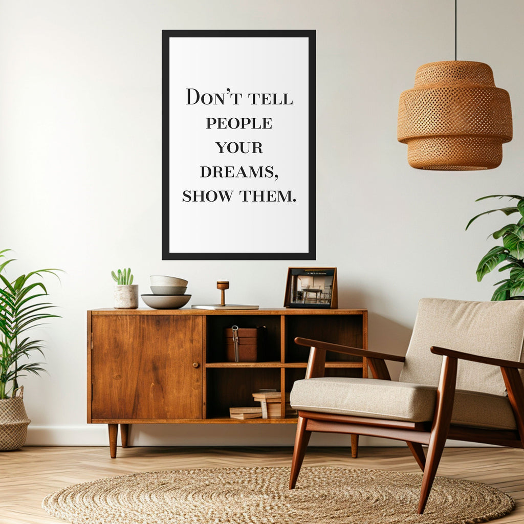 Affiche verticale autocollante « RÊVES EN ACTION »