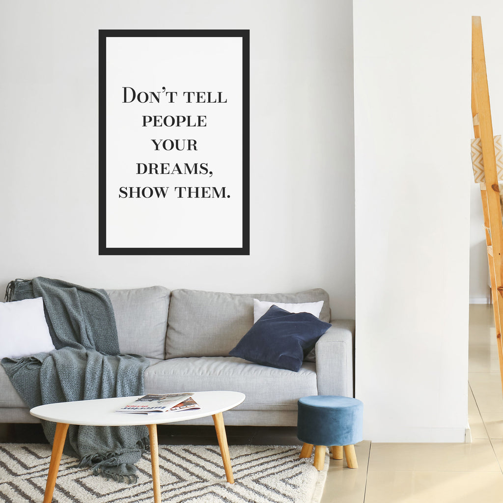 Affiche verticale autocollante « RÊVES EN ACTION »