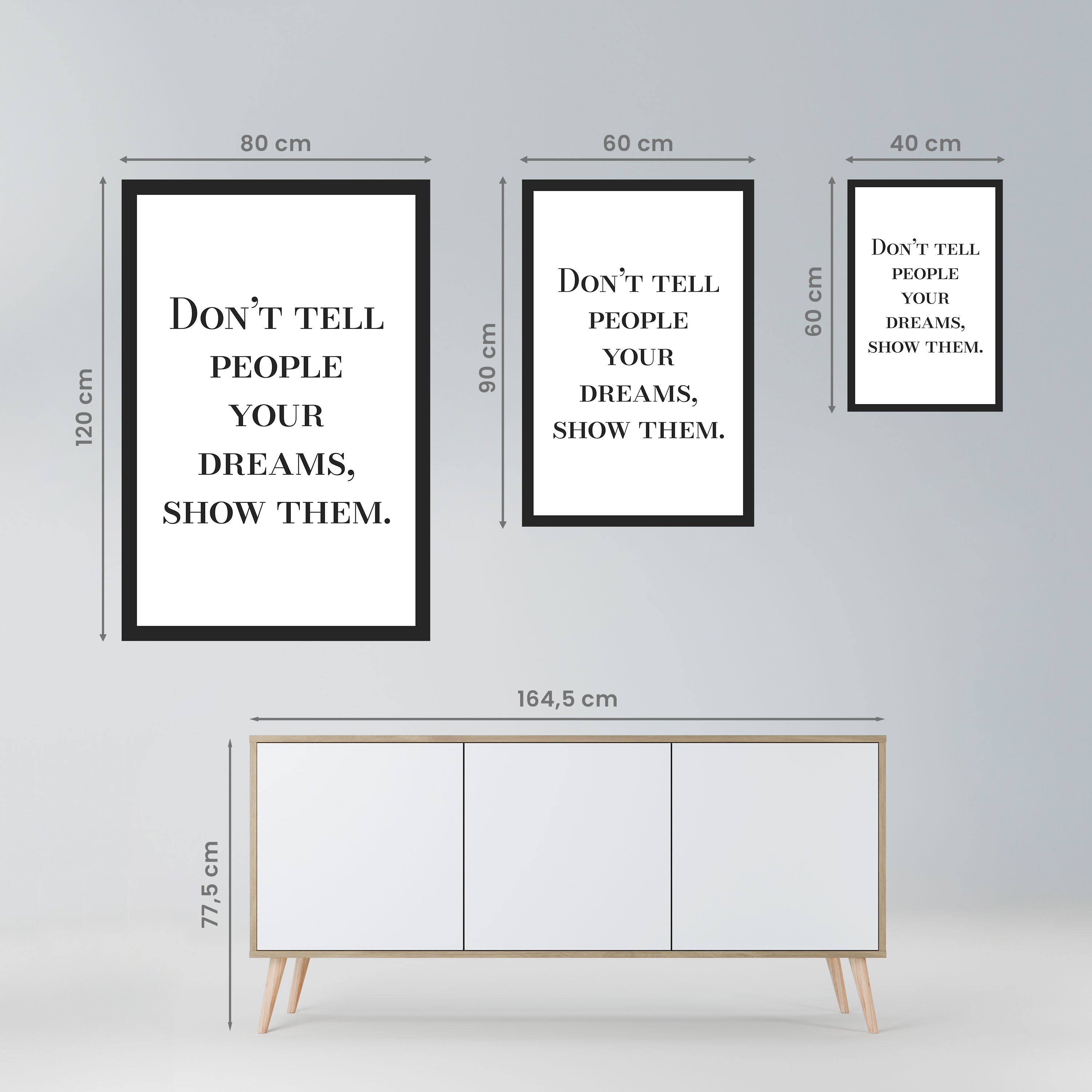 Affiche verticale autocollante « RÊVES EN ACTION »