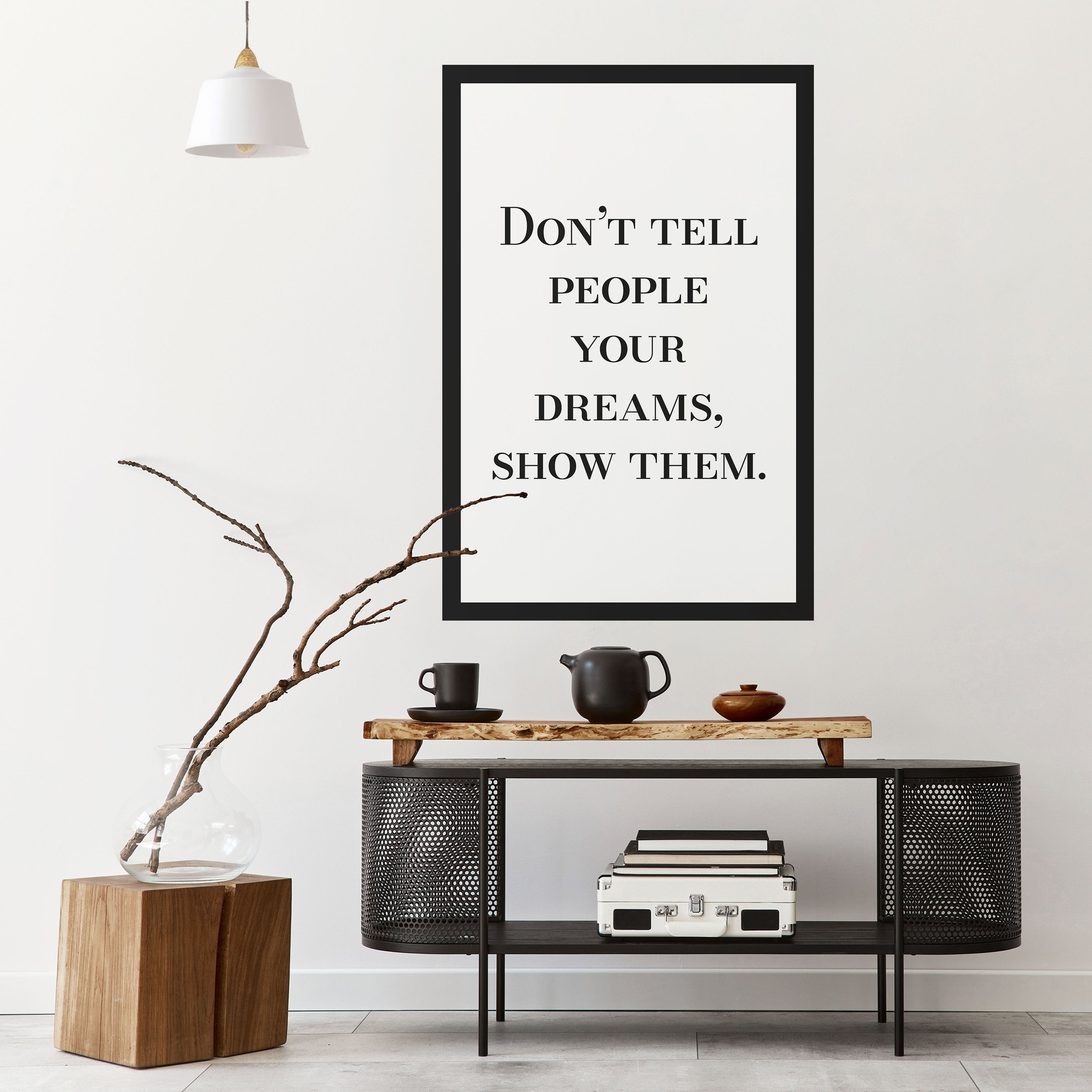 Affiche verticale autocollante « RÊVES EN ACTION »