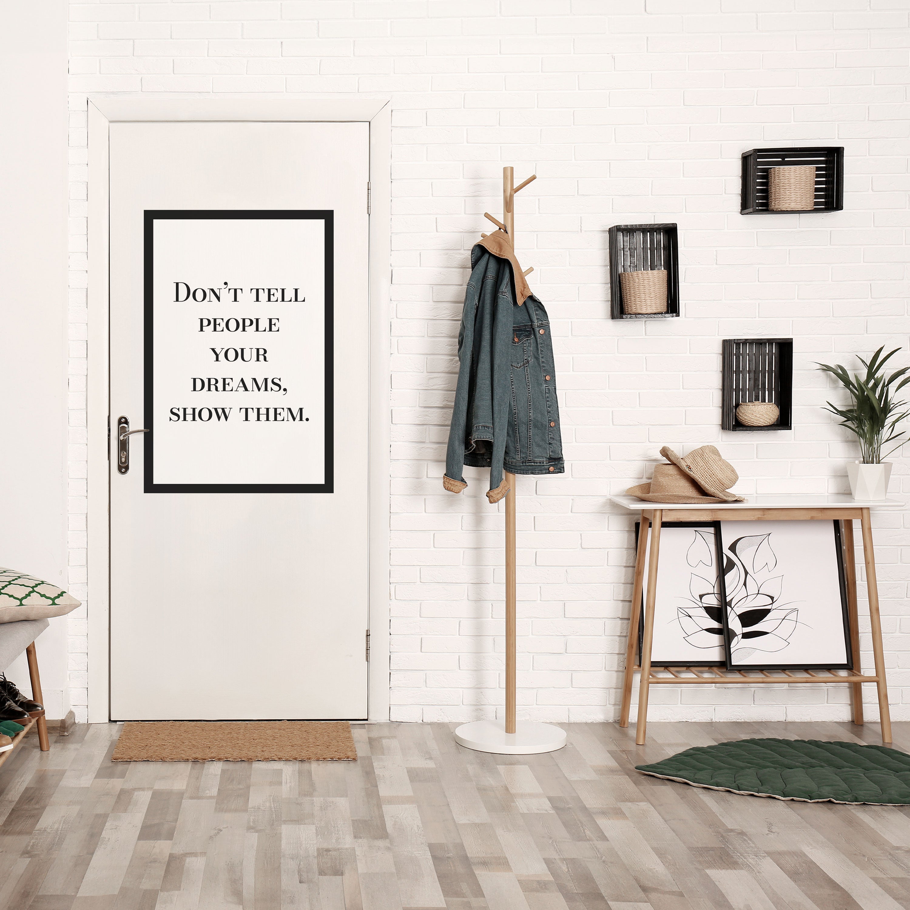 Affiche verticale autocollante « RÊVES EN ACTION »