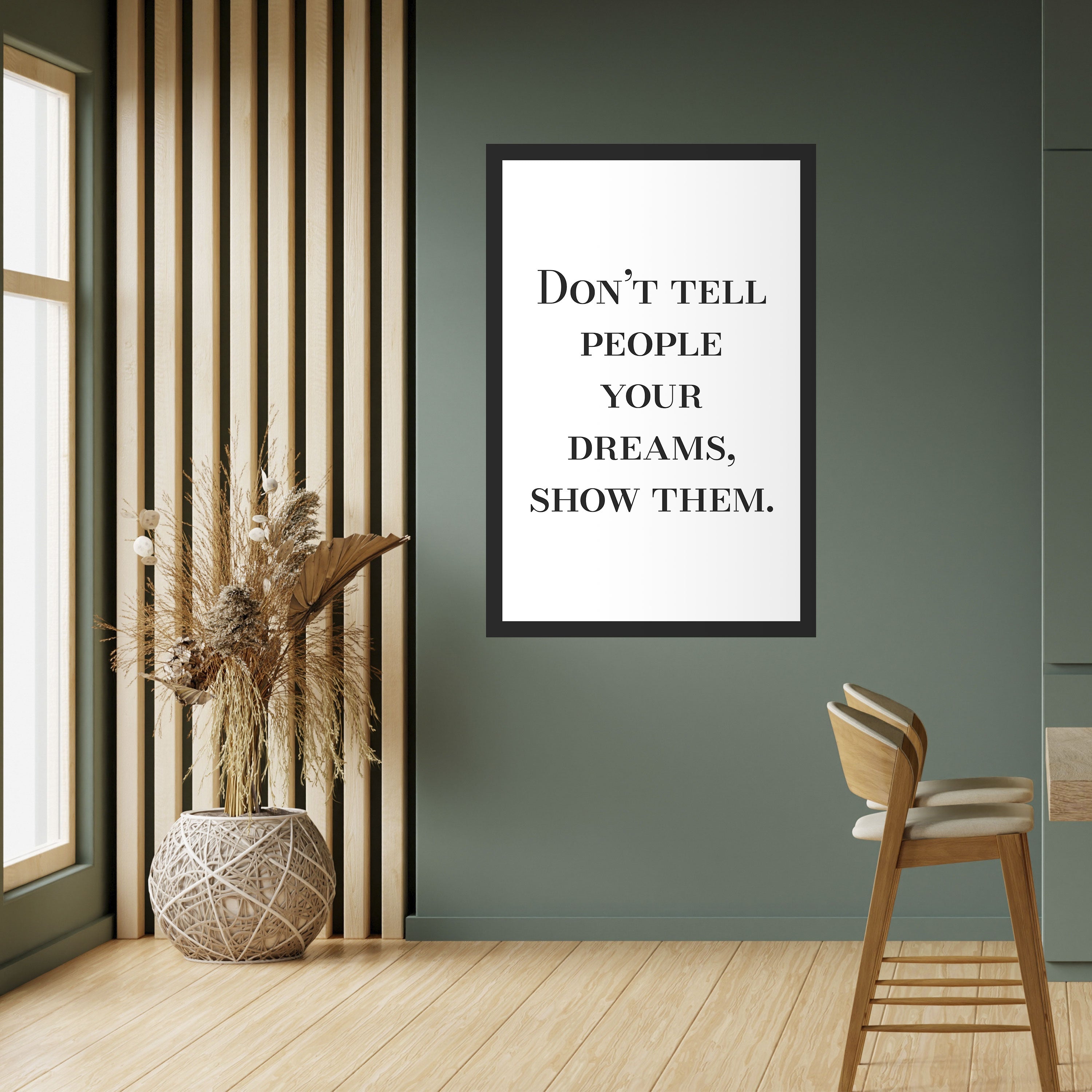 Affiche verticale autocollante « RÊVES EN ACTION »