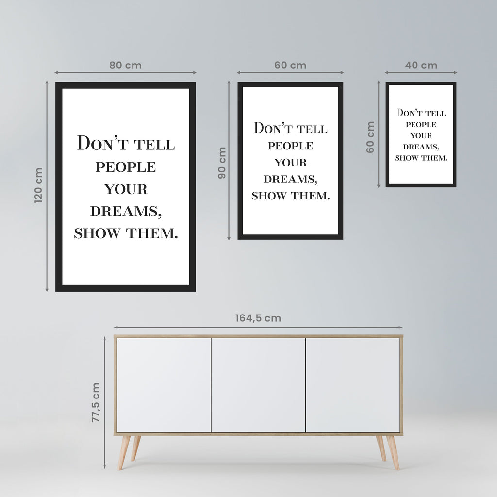 Affiche verticale autocollante « RÊVES EN ACTION »