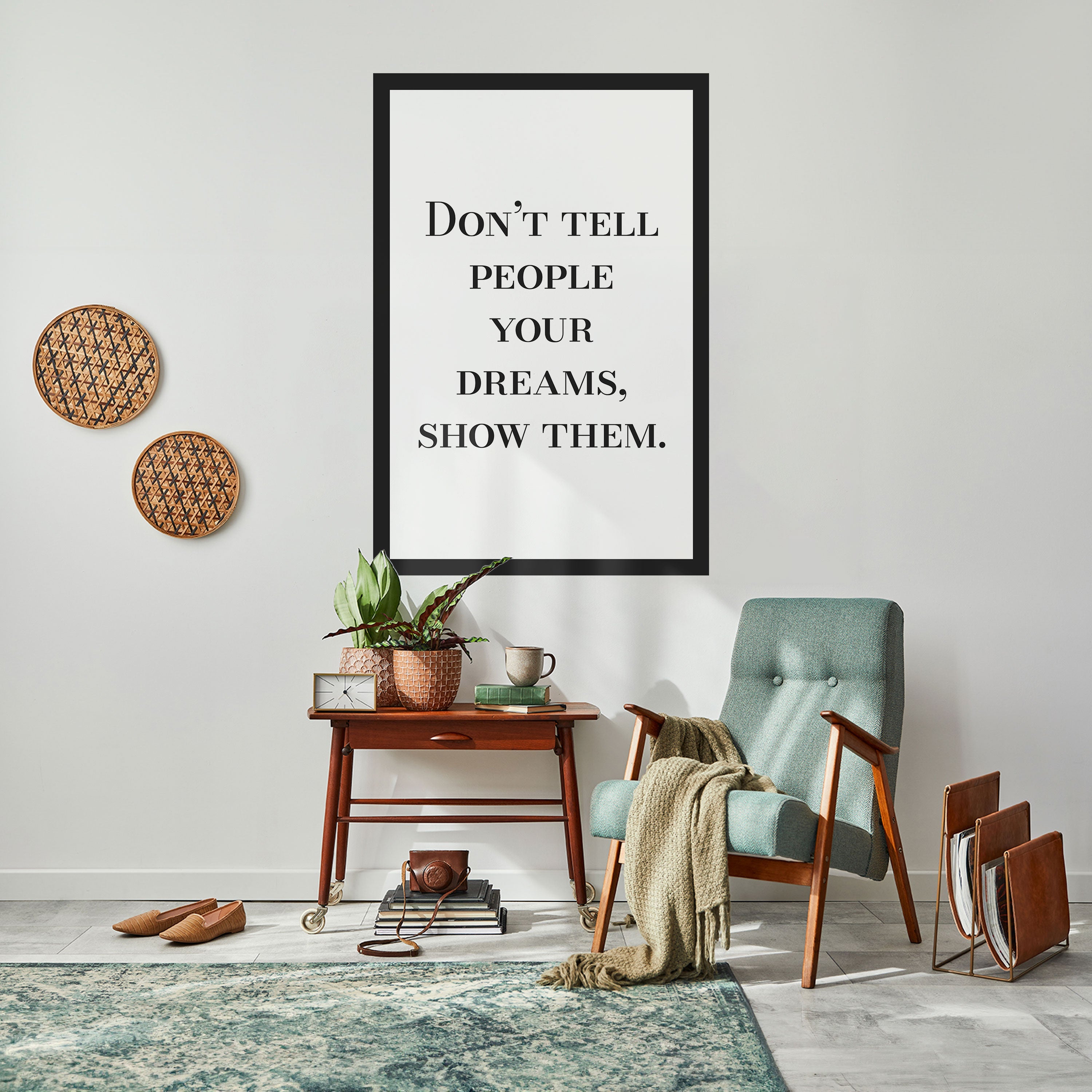 Affiche verticale autocollante « RÊVES EN ACTION »