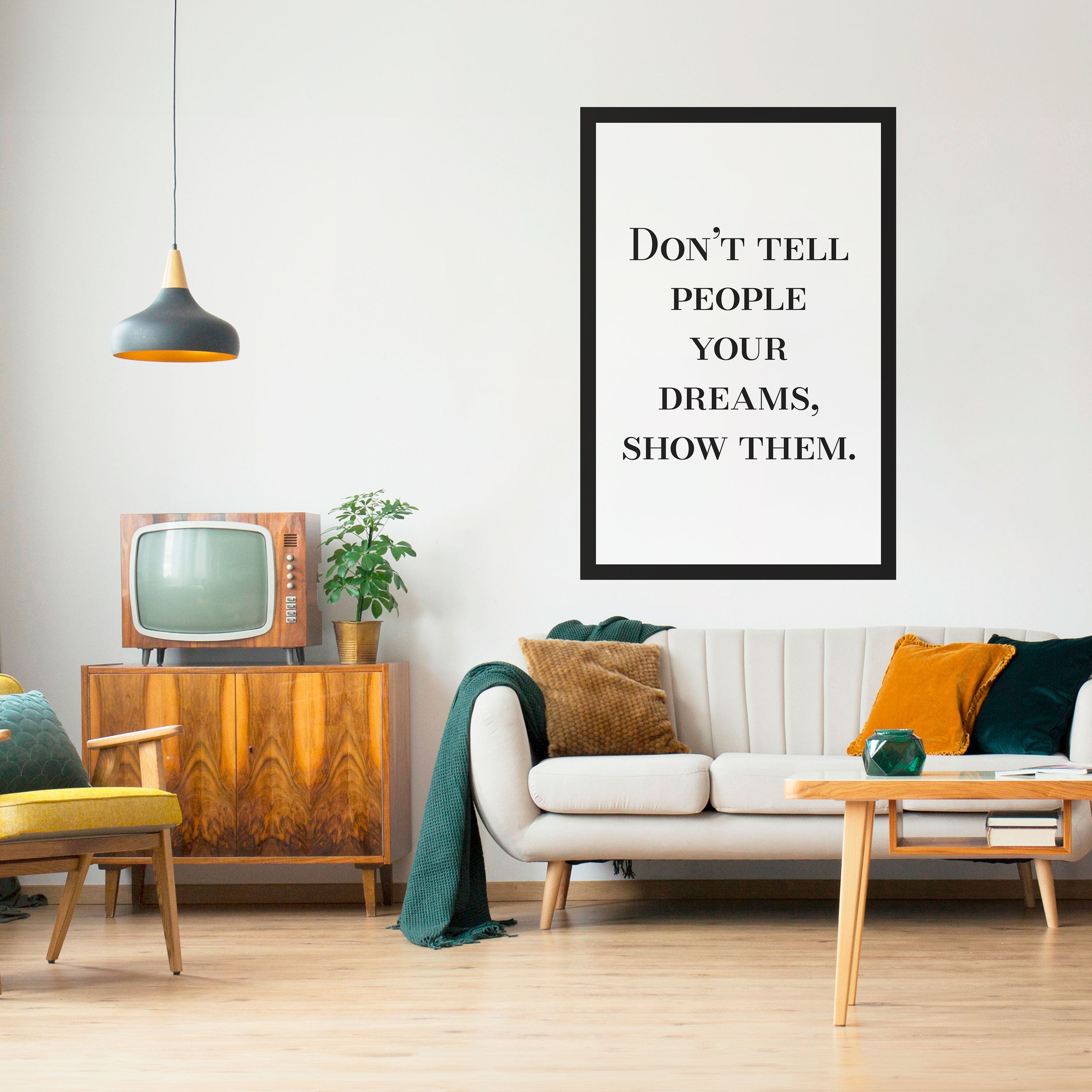 Affiche verticale autocollante « RÊVES EN ACTION »