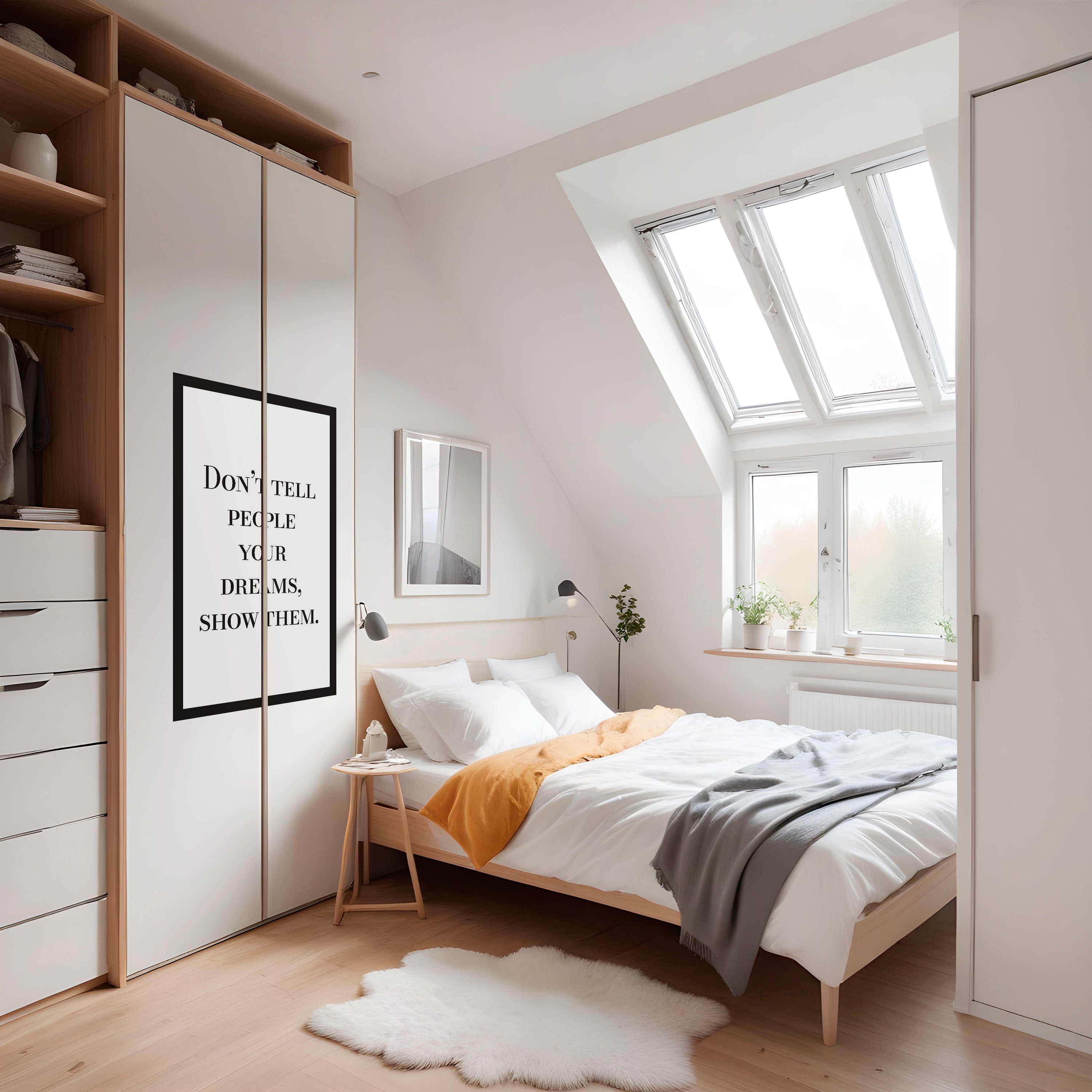 Affiche verticale autocollante « RÊVES EN ACTION »