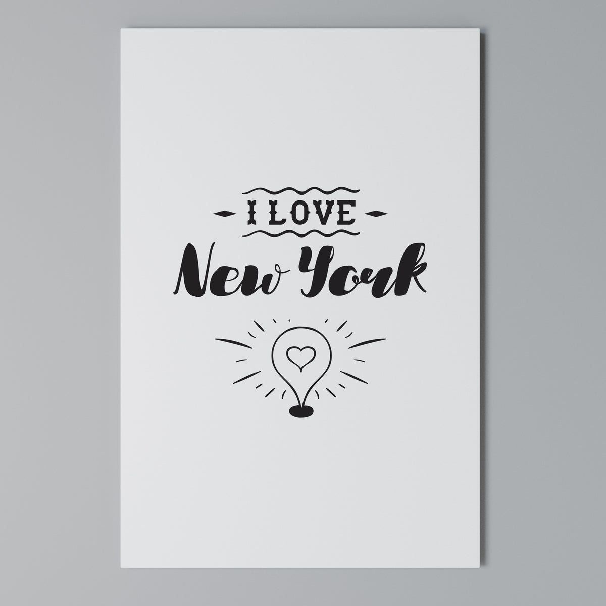 I LOVE NEW YORK Vertical Canvas Print