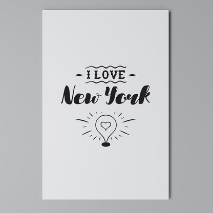 I LOVE NEW YORK Vertical Canvas Print