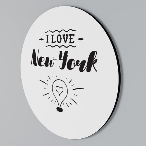 I LOVE NEW YORK Round Wall Art