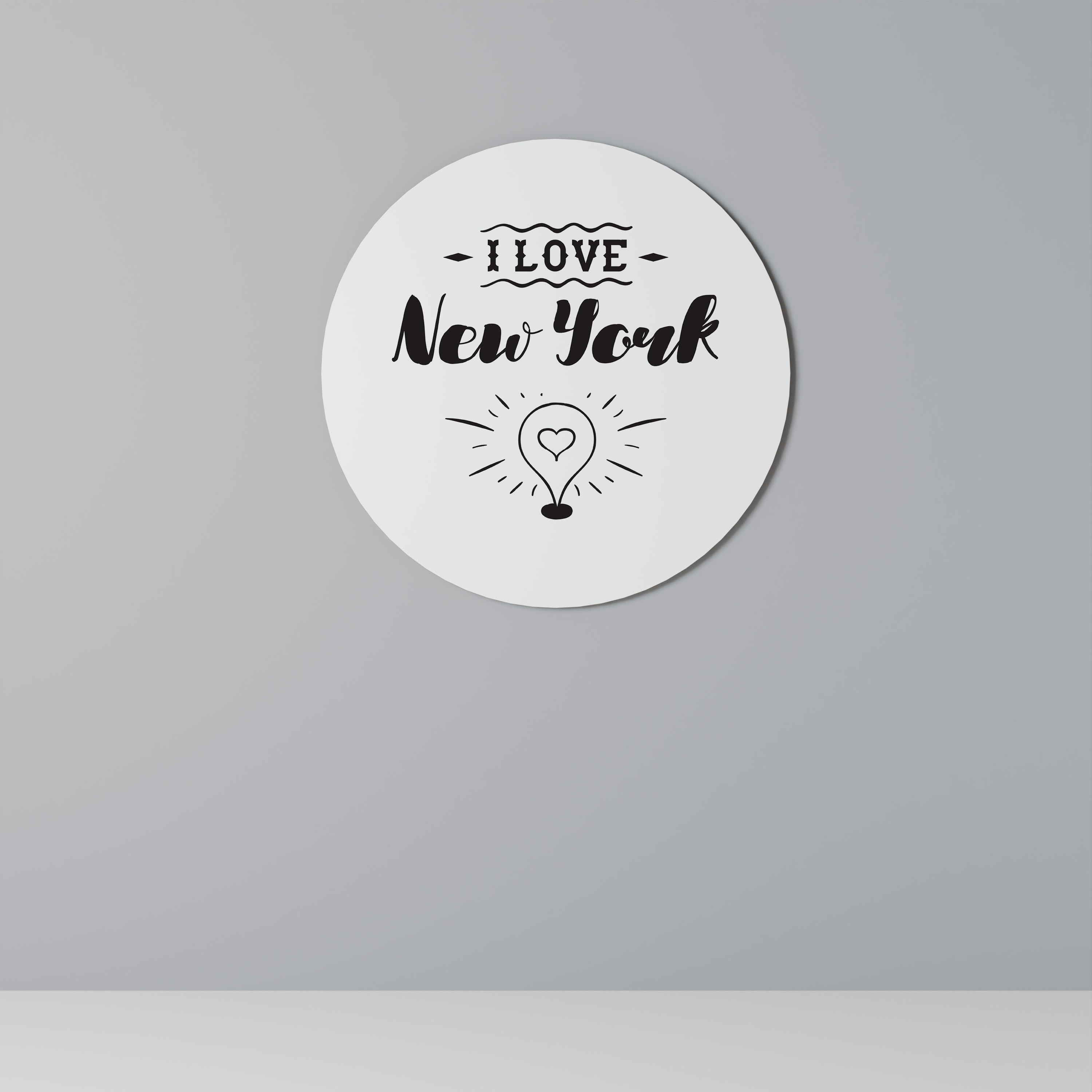 Décoration murale ronde I LOVE NEW YORK