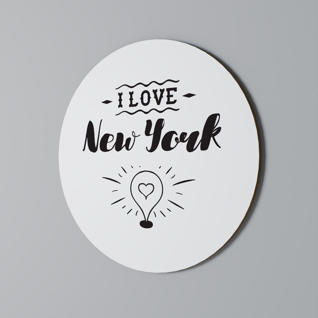 Décoration murale ronde I LOVE NEW YORK