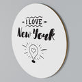 I LOVE NEW YORK Round Wall Art