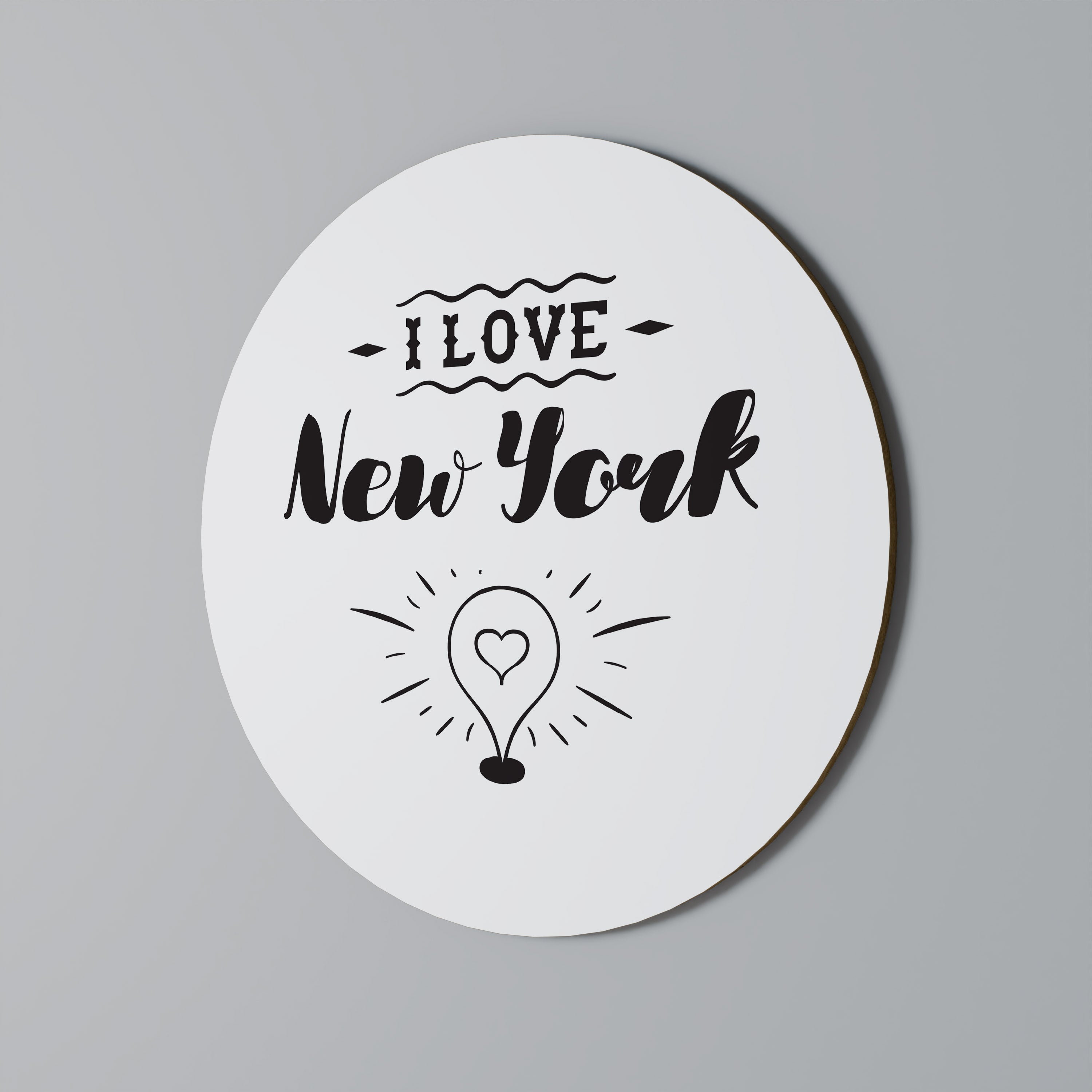 Décoration murale ronde I LOVE NEW YORK